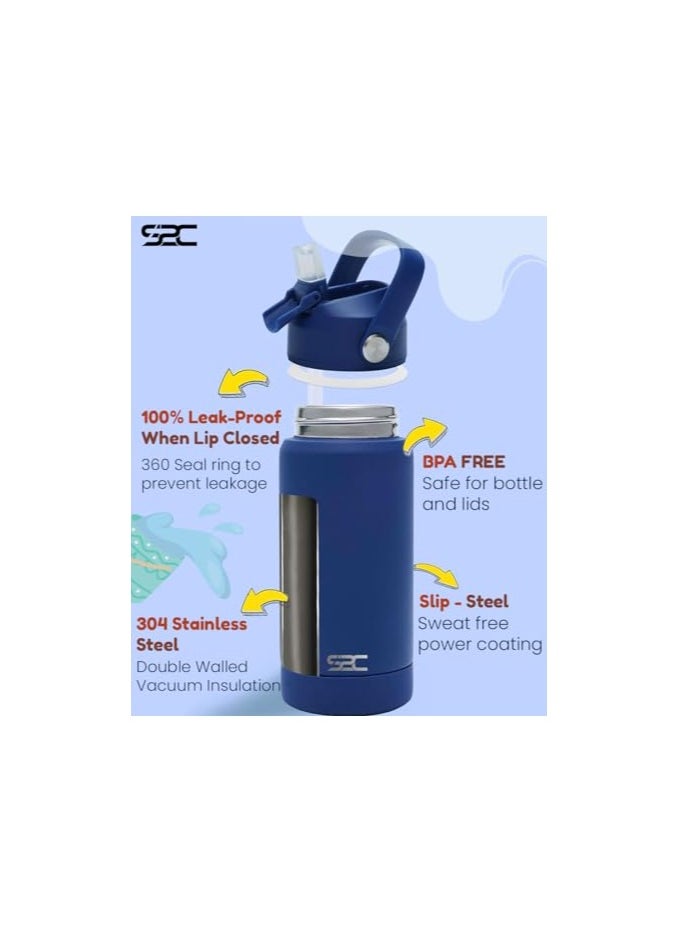 S2C S2C 550ml Stainless Steel Water Bottle for Kids With Straw & Handle|Leakproof|Toddler water bottle|Kids Water Bottle For School Boys Girls|Easy to Carry|BPA Free,Baby water bottle (BLUE)  - Image 5