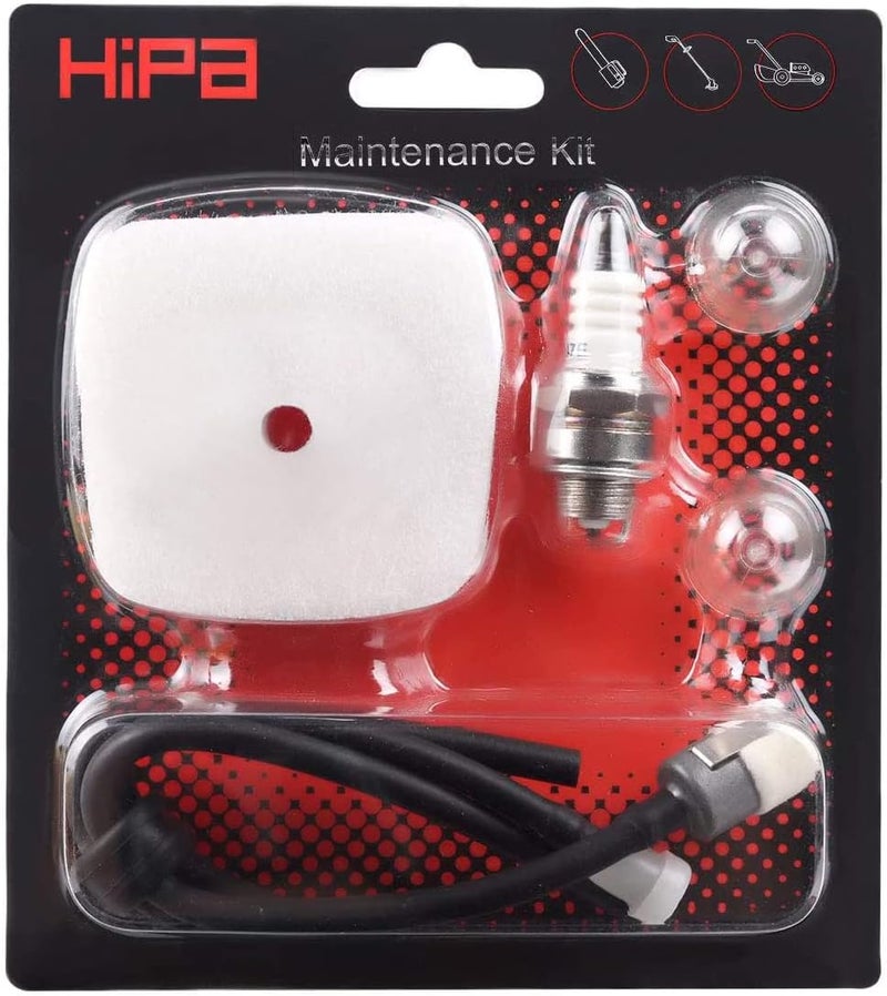 Hipa Air Filter Tune Up Kit for Mantis Tiller 7222 7222E 7222M 7225 7230 7240 7920 7924 Cultivator C1U-K82 with Primer Bulb Fuel Line Spark Plug Repower Kit - Image 1