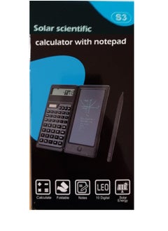 ماركة غير محددة Scientific Calculator with Writing Tablet - 10-Digit Calculator Scientific Professional Calculators, School Desk Calculator with Drawing Pad & Pen for Students Teacher Office Engineer (Black)  - Image 2