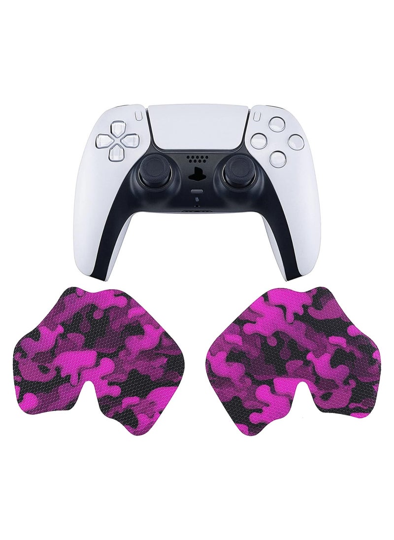 playvital - PlayVital Anti-Skid Sweat-Absorbent Controller Grip for PS5 Controller, Professional Textured Soft Rubber Pads Handle Grips for PS5 Controller - Rose Red Black Camouflage - PFPJ066 - Image 1