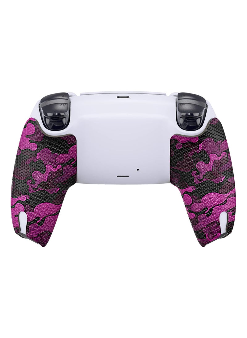 playvital - PlayVital Anti-Skid Sweat-Absorbent Controller Grip for PS5 Controller, Professional Textured Soft Rubber Pads Handle Grips for PS5 Controller - Rose Red Black Camouflage - PFPJ066 - Image 1