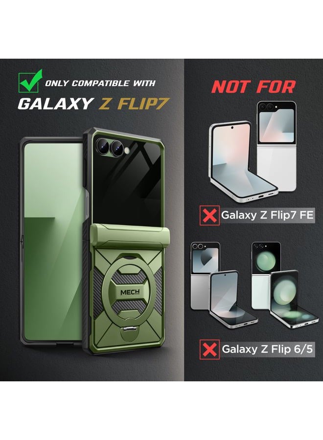Tongate Compatible with Flip 7 Case wih Screen Protector, Green - Image 2