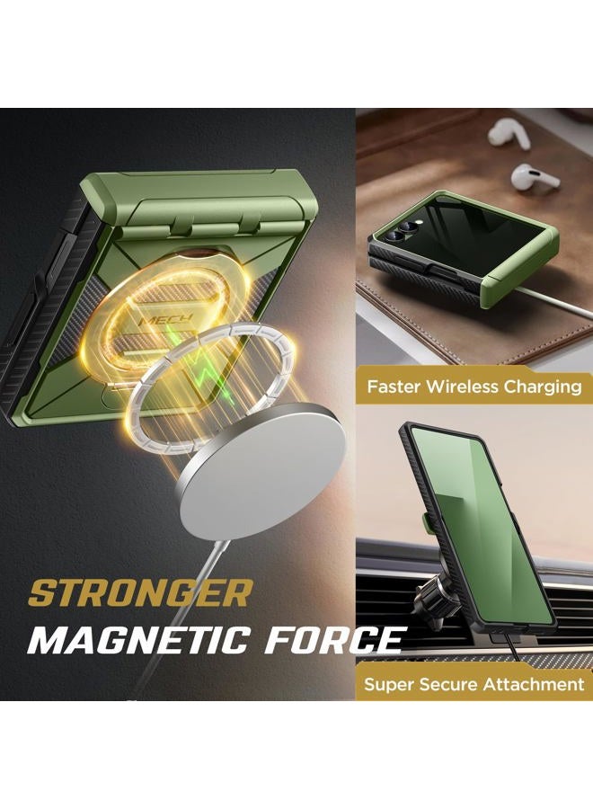 Tongate Compatible with Flip 7 Case wih Screen Protector, Green - Image 4