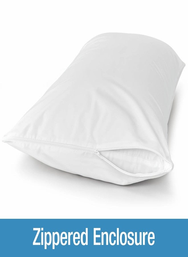 DMI (2 Pack) Premium Hypoallergenic Pillow Covers, 20" x 26" Zipper Pillow Cases Standard Size, Allergy Protector, Breathable and Dust Mite Proof Protective Covers , White - Image 5