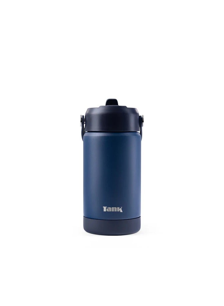 Tank Move, 350ml, Stainless Steel Bottle, BPA free, insulated, Leakproof - Navy Blue - Image 1