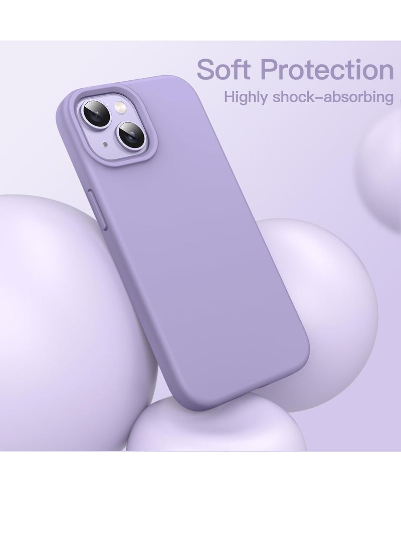 ELTRAZONE "5-in-1 iPhone 14 (6.1-Inch) Purple Silicone Case - With 2 Screen Protectors & 2 Camera Lens Protectors" - Image 4