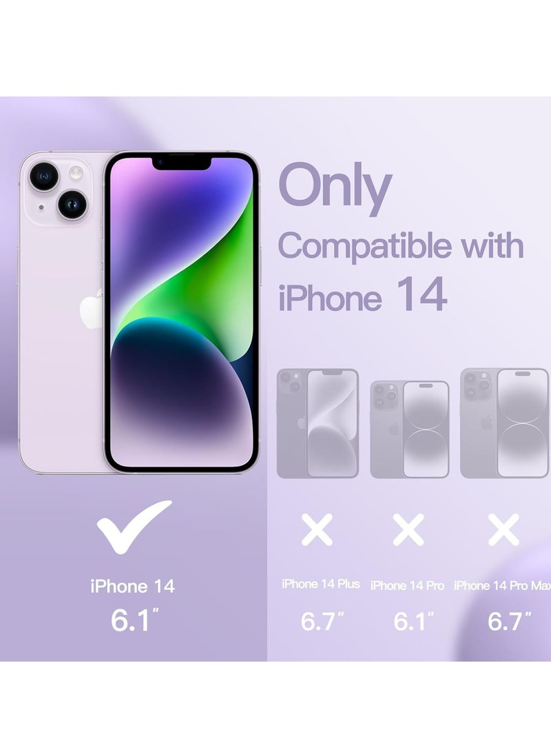 ELTRAZONE "5-in-1 iPhone 14 (6.1-Inch) Purple Silicone Case - With 2 Screen Protectors & 2 Camera Lens Protectors" - Image 2