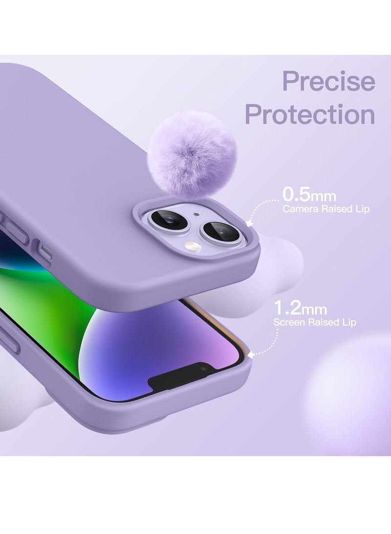ELTRAZONE "5-in-1 iPhone 14 (6.1-Inch) Purple Silicone Case - With 2 Screen Protectors & 2 Camera Lens Protectors" - Image 5