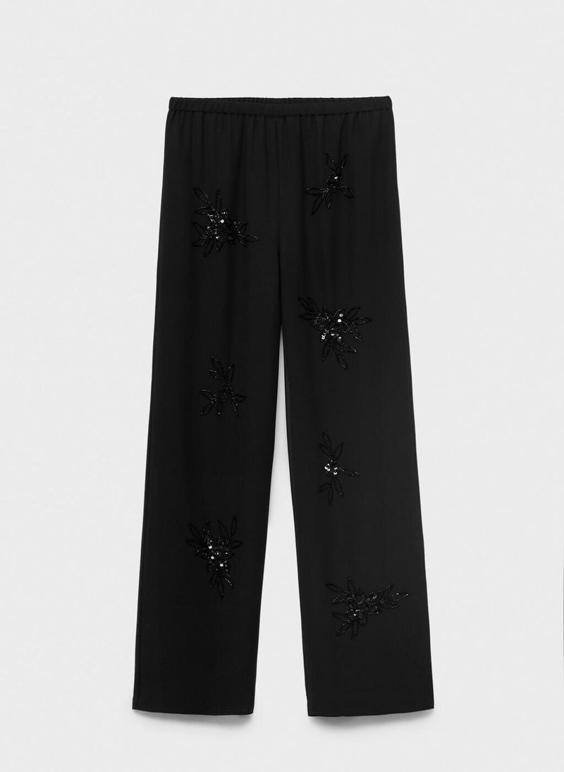 MANGO Rhinestone-Embroidered Trousers  - Image 5