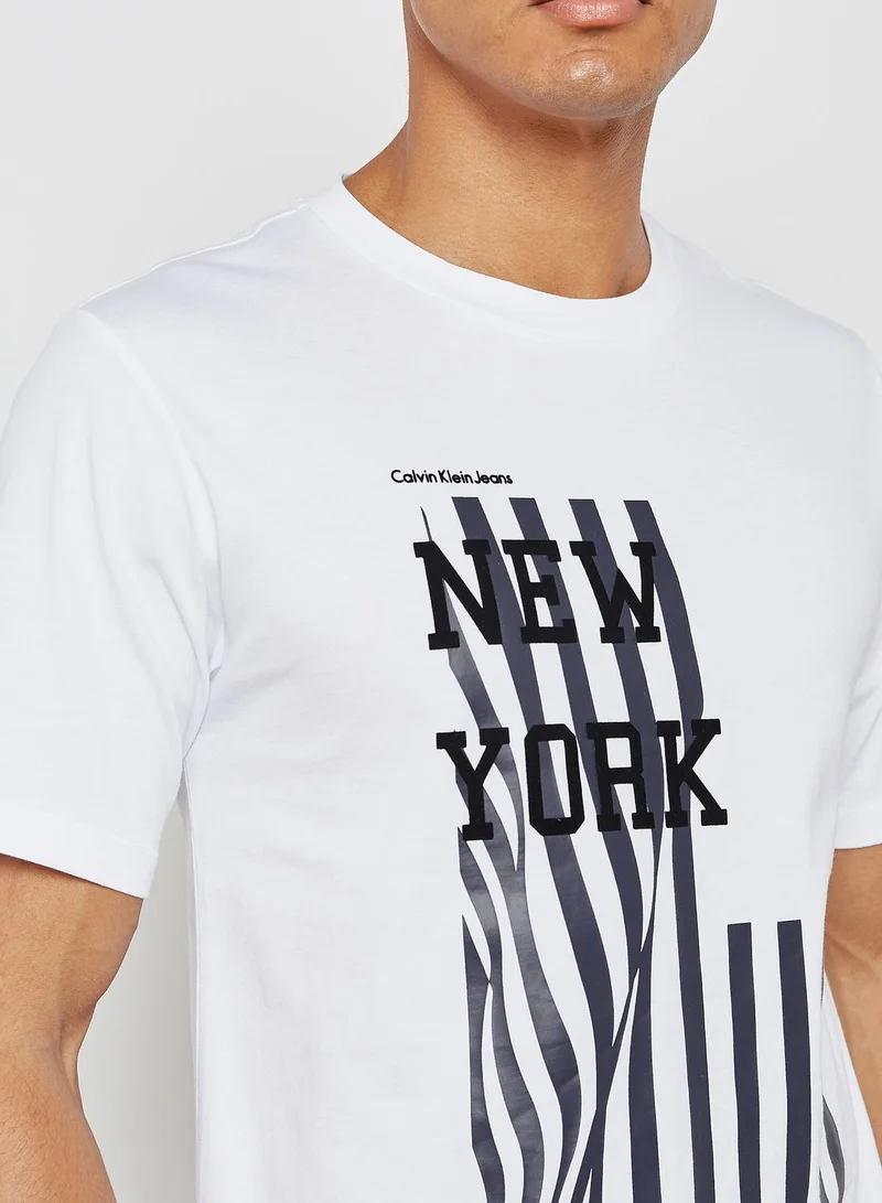 Calvin Klein Jeans New York Flag Design T-Shirt
