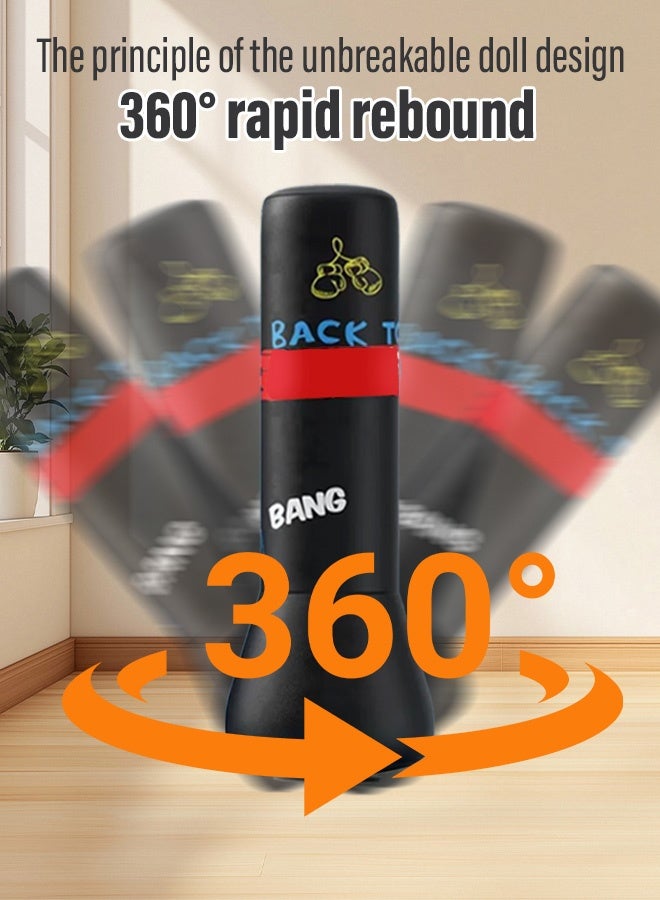 160cm Free Standing Boxing Bag - 45°C Heat Proof for Adults & Kids, FREE Gloves + Turbo Pump, EU PVC, Indoor Punching Training Solution for Saudi Summer - Image 2