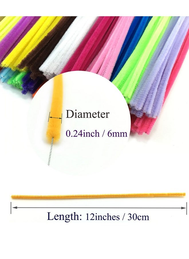 HoneyToys 240Pcs 24 Colors Creative Pipe Cleaners Chenille Stem 12 Inches X 6 Mmpipe Cleaners For Arts And Crafts  - Image 3
