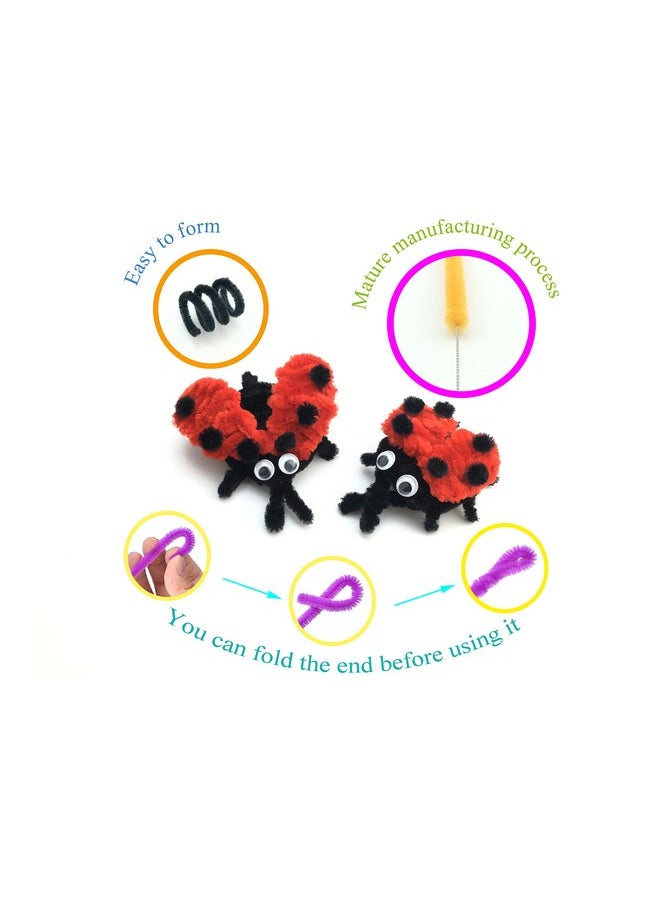 HoneyToys 240Pcs 24 Colors Creative Pipe Cleaners Chenille Stem 12 Inches X 6 Mmpipe Cleaners For Arts And Crafts  - Image 4