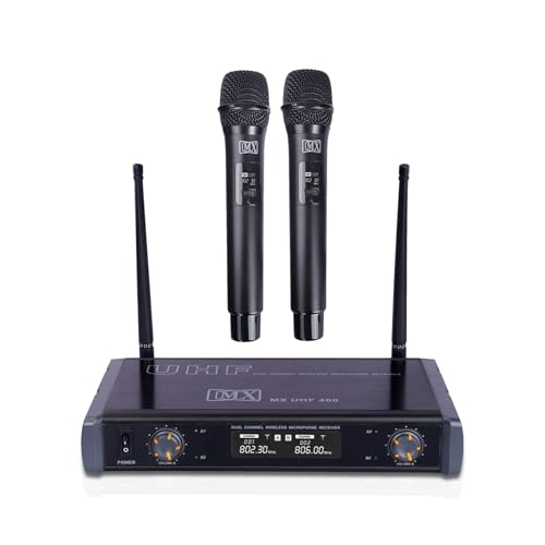 MX UHF Wireless Microphone System – Dual Handheld Mics & Receiver with Digital Display, Long Range, Metal Flight Case – for Karaoke, DJ, Church, Events, PA Systems - Image 1