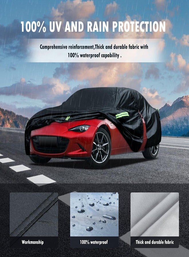 Migaven Car Cover Custom Fit for Mazda MX-5 Miata (1989-2023), Waterproof All Weather for Automobiles Full Exterior Cover Sun Rain Snow Protector with Door Zipper - Image 4