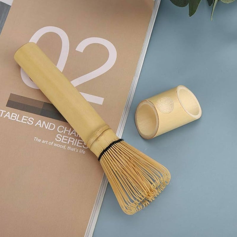 Flavoma Japanese Handmade Long Handle Bamboo Matcha Whisk/Chasen/Brush - Traditional Long Handle Bamboo Whisk for Brewing Matcha - Image 5