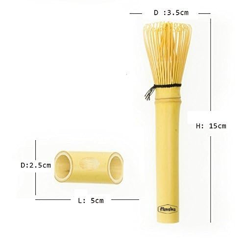 Flavoma Japanese Handmade Long Handle Bamboo Matcha Whisk/Chasen/Brush - Traditional Long Handle Bamboo Whisk for Brewing Matcha - Image 4