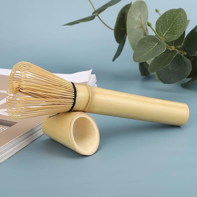 Flavoma Japanese Handmade Long Handle Bamboo Matcha Whisk/Chasen/Brush - Traditional Long Handle Bamboo Whisk for Brewing Matcha - Image 3