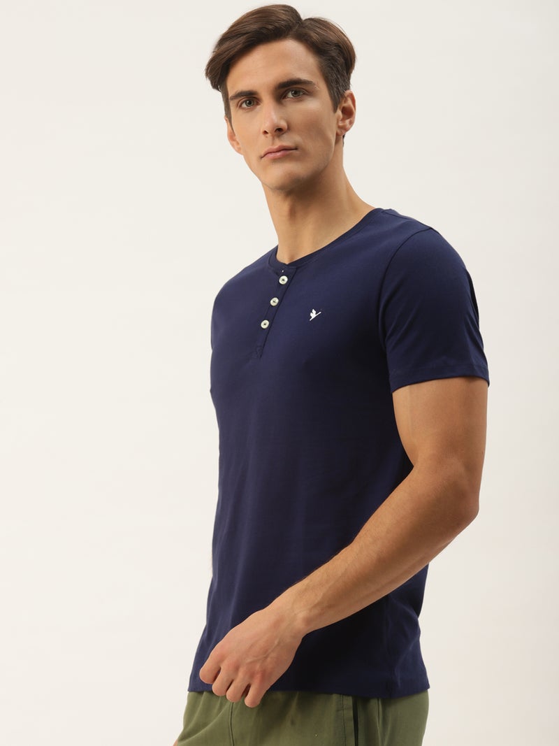 amswan PREMIUM COTTON HALF SLEEVE HENLEY T-SHIRTS - Image 3