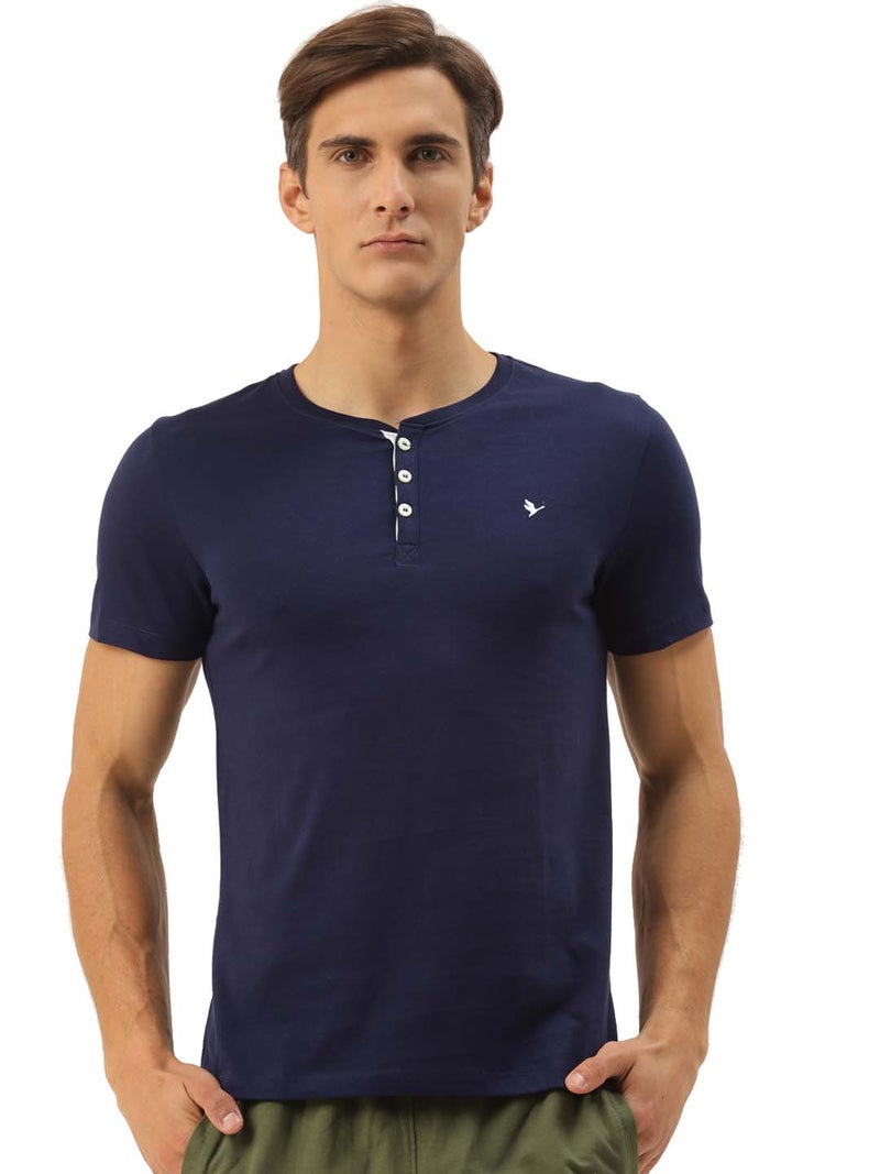 amswan PREMIUM COTTON HALF SLEEVE HENLEY T-SHIRTS - Image 1