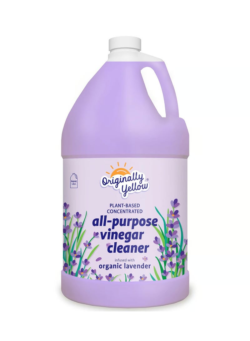 Originally Yellow All Purpose Vinegar Cleaner Concentrate Organic Lavender 1.89L