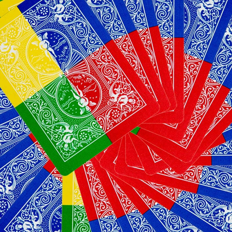 MAGIC MAKERS Bicycle Color Deck - Red Green Blue Yellow Back Playing Cards - Image 2
