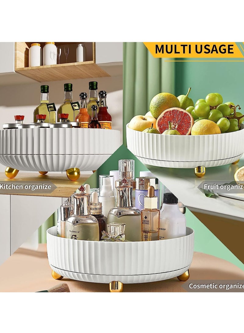 Turntable Cabinet Organizer, 11 Inches Rotating Spice Rack Kitchen Storage, Spinning Food Storage Container for Spices, Condiments  - Image 4