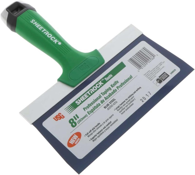 Sheetrock USG Pro Series Blue Steel Drywall Taping Knife with Matrix Style Handle + FREE Mud Pan Mixer - Image 4