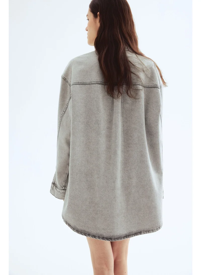 H&M Feather Soft Oversized denim shirt