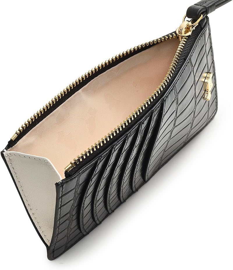 Radley Radley London Angel Lane Medium Ziptop Coin Purse for Women in Faux CrocodileEffect Leather with 6 Interior Card Slots Black One Size Classic  - Image 3