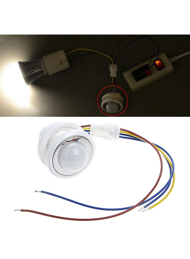 LED PIR Detector Infrared Motion Sensor Switch White 20x20x15centimeter - Image 2