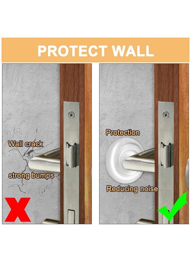 sokany 9 Pieces Door Stopper Wall Protector, Adhesive Bumper Protector, Reusable Rubber Door Stops , Shock Absorbent Wall Shield for Door Handle (Clear)  - Image 4