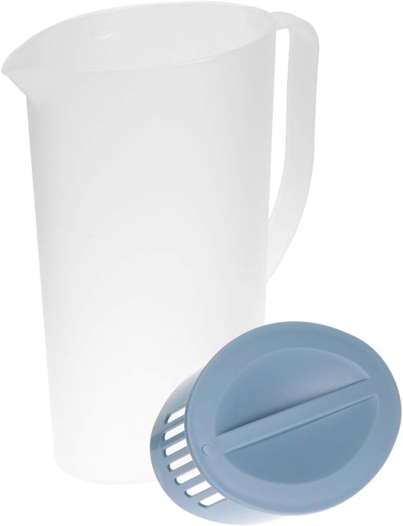 comfrt 1.6 Litre Plastic Pitcher Pot Jug with Lid, Pitcher Beverage Soy Milk Juice Tea Beer Juice Pot Kettle for Hot Cold Water Ice Tea and Juice - Image 1