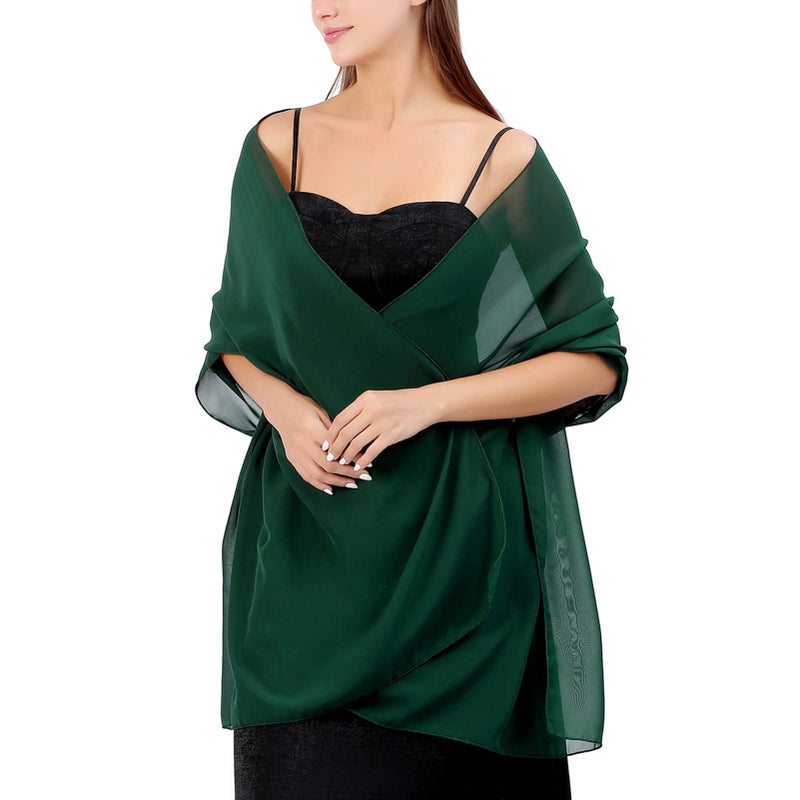 Ladiery Chiffon Shawl Wraps for Women Evening Dresses, Elegant Soft Sheer Shawls for formal dressy Bride Wedding - Image 2