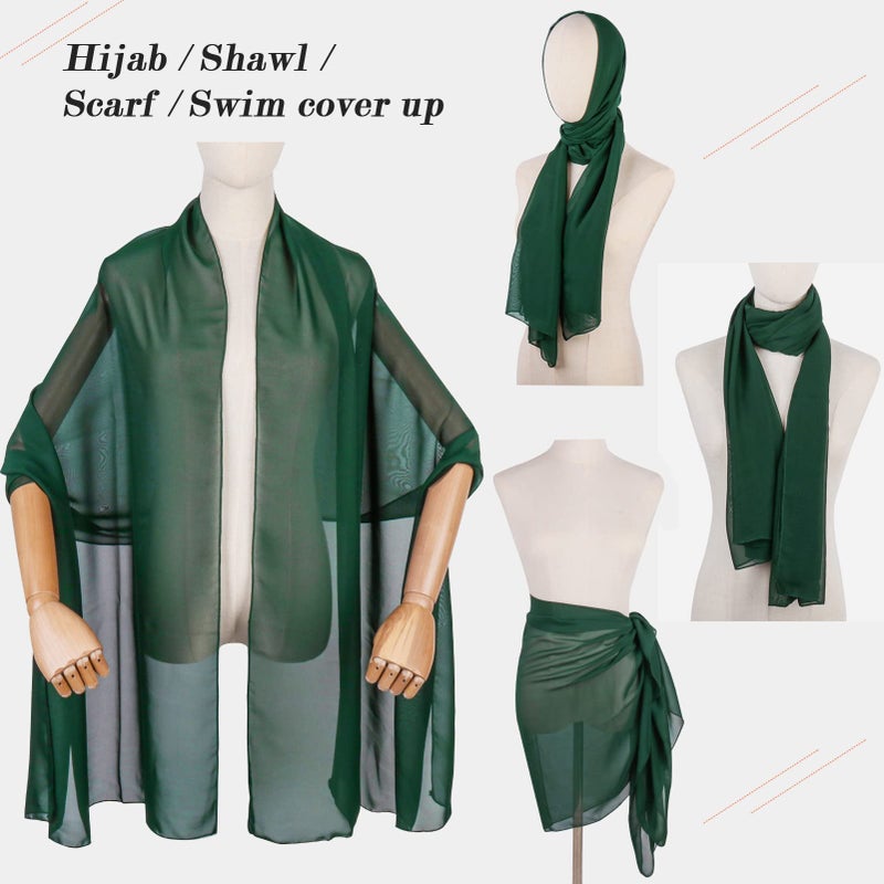 Ladiery Chiffon Shawl Wraps for Women Evening Dresses, Elegant Soft Sheer Shawls for formal dressy Bride Wedding - Image 5
