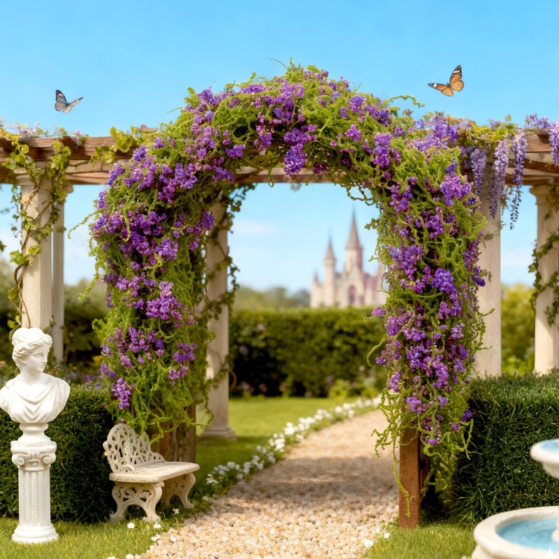 Warmtree Realistic Miniature Vines Simulation Vine Miniature Plants for DIY Mini Model Railway Fairy Garden Architecture Diorama Supplies Scenery Landscape Layout (Purple) - Image 4