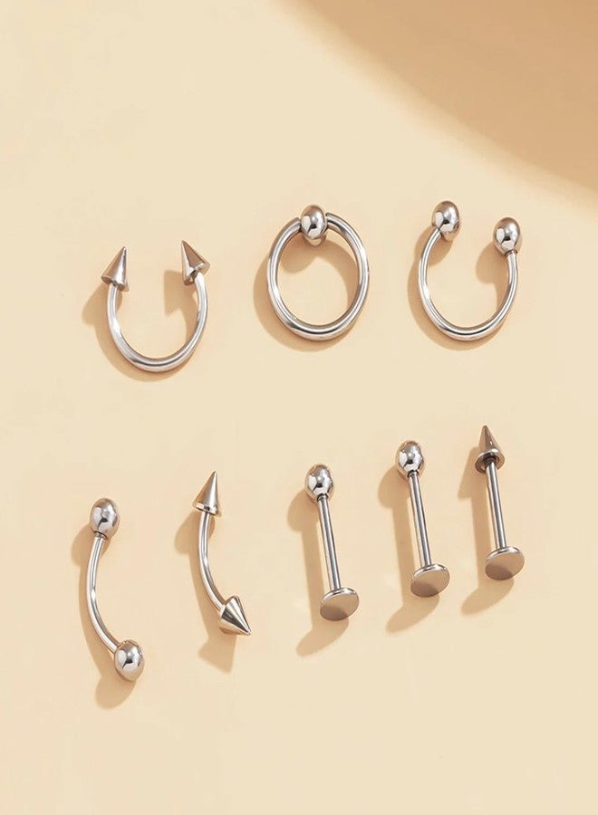 Juland 60 PCS Piercing Kit Body Piercing Surgical Steel Belly Button, Tongue, Eyebrow, Nipple, Lip, Nose Tapers Plugs Gauges Set - Image 3