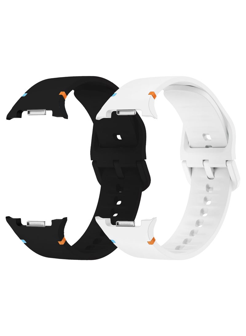 2Packs Sport Band for Galaxy Watch 8 40mm 44mm and Watch 8 Classic 46mm, Silicone Replacement Strap, M/L Size - Image 1