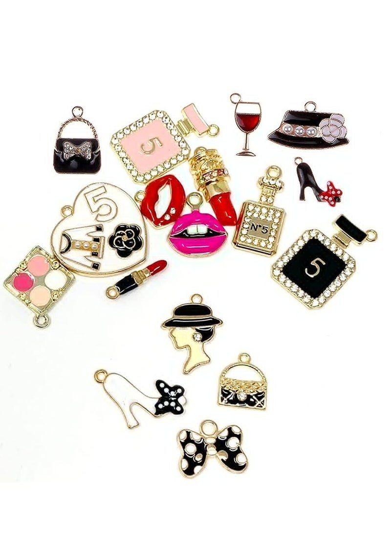 SYOSI 17 Pack Leather Sandals Shoe Accessory Shiny Jewelry, Luxury Fashion Rhinestone Shoe Jewelry Accessory for Women Girls - Image 4