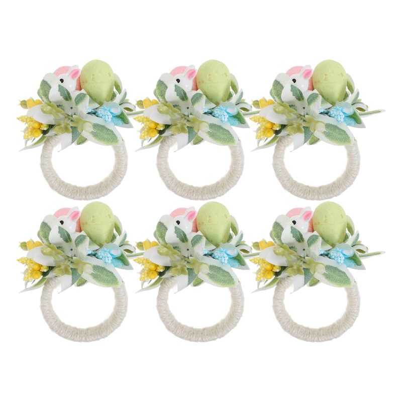 Easter Bunny Napkin Rings Reusable Bunny Napkin Holders - Spring Table Decor - Napkin Rings for Spring Table Setting - Image 1
