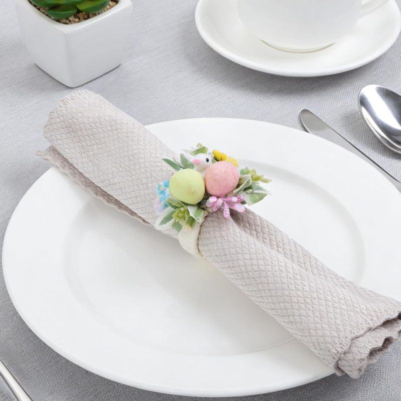 Easter Bunny Napkin Rings Reusable Bunny Napkin Holders - Spring Table Decor - Napkin Rings for Spring Table Setting - Image 5