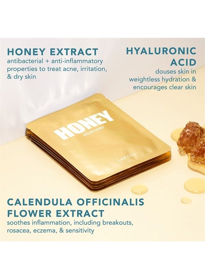 Honey Sheet Mask, Daily Face Mask with Hyaluronic Acid and Antioxidants to Hydrate and Tighten Dry Skin, Korean Beauty Favorite, 5-Pack - pzsku/ZF53D5AC55405921B2659Z/45/_/1681109687/7d09df68-5399-4479-b0c7-0239e38b04e2