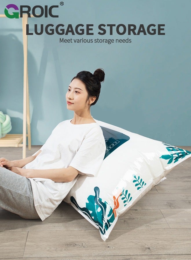 GROIC Premium Vacuum Storage Bags with Electric Pump, 6 Pack (2 Jumbo, 2 Large, 2 Medium), Reusable Space Saver Bags for Clothes, Mattress,Space Saver Vacuum Bag - Image 5