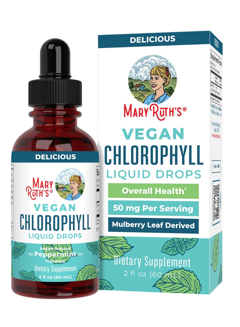 MaryRuth Organics Chlorophyll Liquid Drops | Clean Label Project Certified® | Vegan | Non-Diluted Liquid Chlorophyll| Mulberry Derived Supplement for 14+ | Non-GMO | Delicious Minty Flavor | 2 Fl Oz  - Image 1