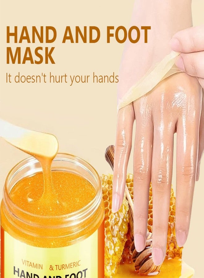 Grospe Turmeric Hand and Foot Peel Mask, Moisturizing Hydrating Nourishing Exfoliating Hand Film Hands Care Paraffin - Image 2