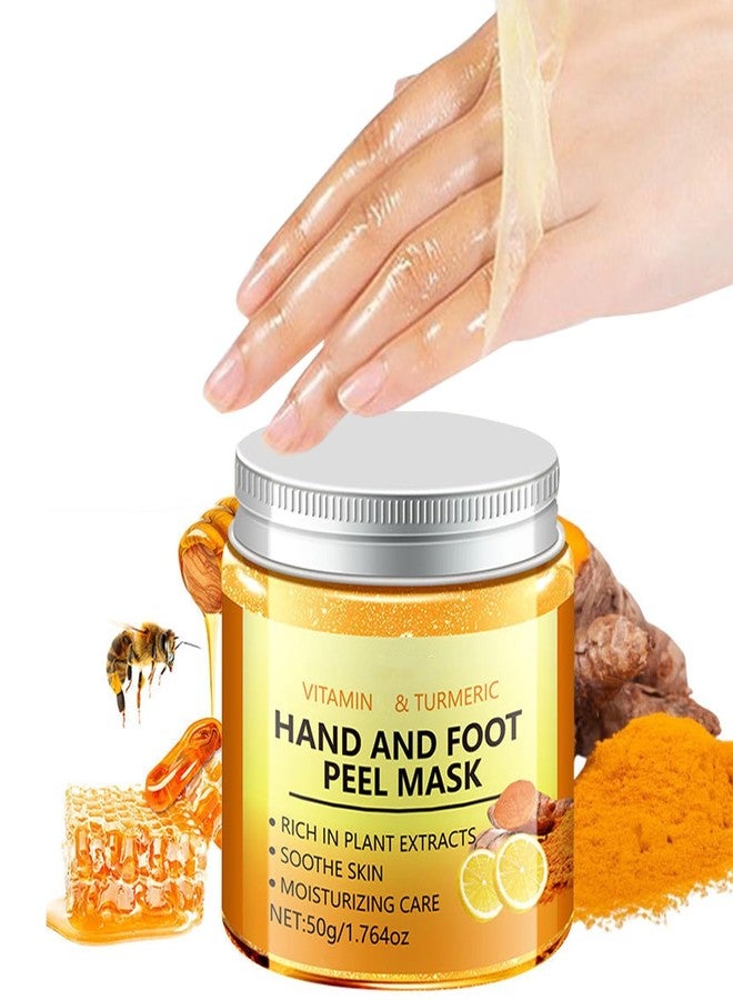Grospe Turmeric Hand and Foot Peel Mask, Moisturizing Hydrating Nourishing Exfoliating Hand Film Hands Care Paraffin - Image 1