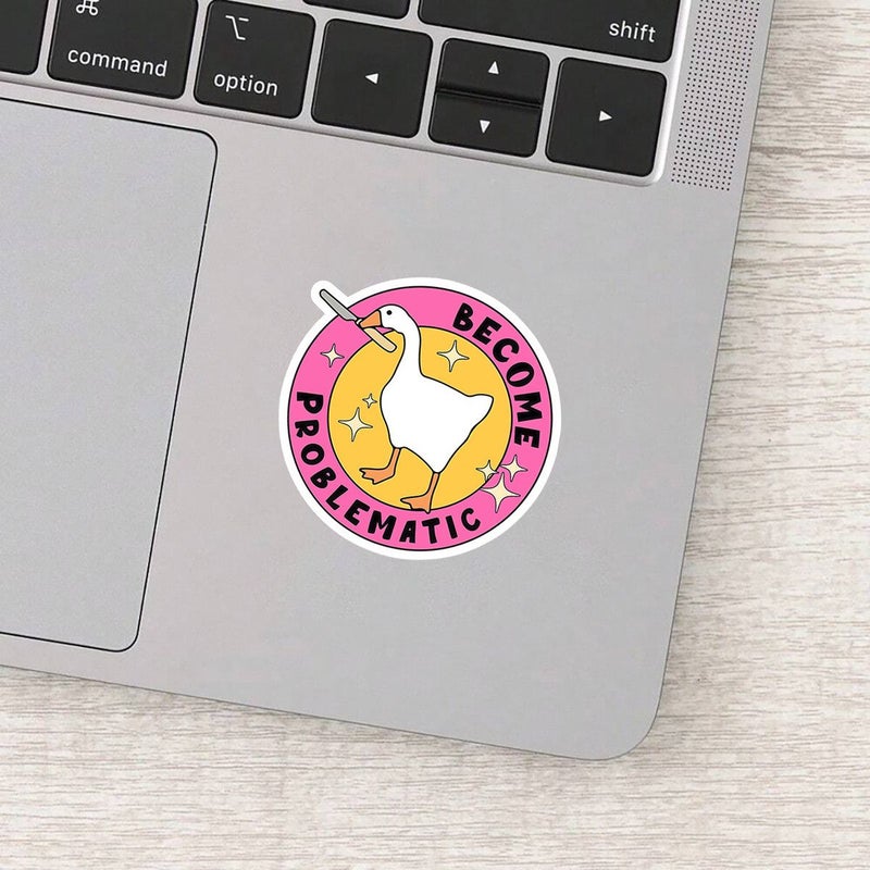 Multicolor 3 Inch Funny Goose Cartoon Sticker Scratch Resistant Strong Adhesive for Laptop Water Bottle - Image 4