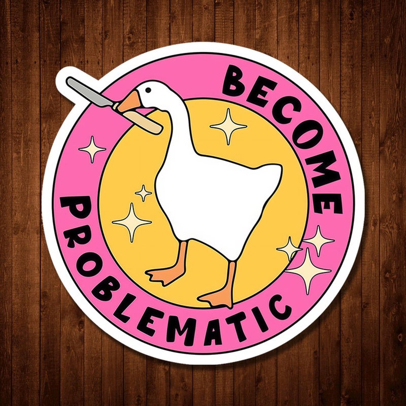 Multicolor 3 Inch Funny Goose Cartoon Sticker Scratch Resistant Strong Adhesive for Laptop Water Bottle - Image 1