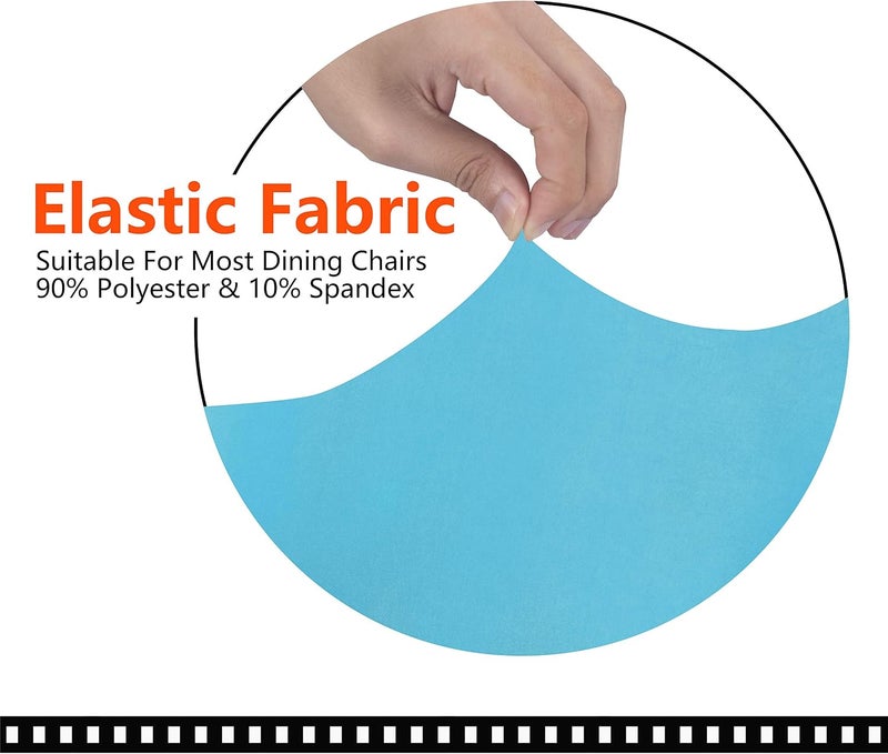 SARAFLORA Office Chair Cover- Medium, Teal- Removable Computer Chair Cover for Office Chair with Zipper for Universal Rotating Chair Desk Chair Cover Chair Seat Washable Protector for Pets - Image 3