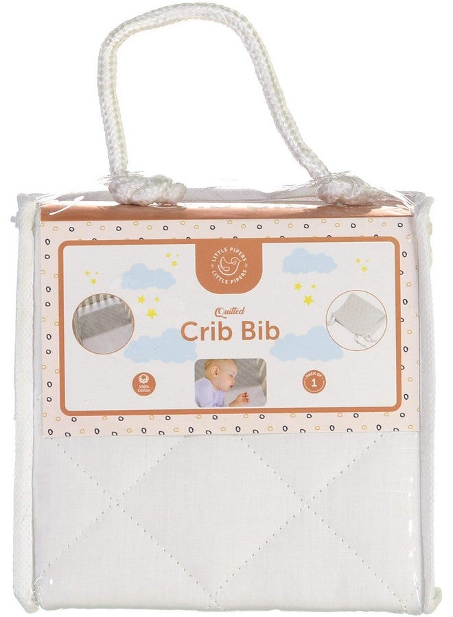 Abstract Quilted Portable Crib Bib Sheet Saver 24.5" X 13" (1 Pack, White) - Image 1